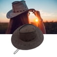 thumbnail image 4 of Jumpingount Sombrero de vaquero de vaquera Unisex para niños, niños y niñas, disfraces de fiesta de fantasía del salvaje oeste, sombreros de sol Sombreros Café Jumpingount  PS2515-06, 4 of 5