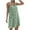 Green, variant on Womens Dresses Summer New Solid Color Loose and Comfortable Casual Strap Dress with Hanging Strap Round Neck,Sizes S-3XL