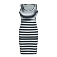 thumbnail image 3 of Daqian Maternity Dresses Women Mom Pregnant Nursing Baby Vest Striped Sleeveless Dress Clothes Plus Size Maternity Clothes on Navy M(M), 3 of 9