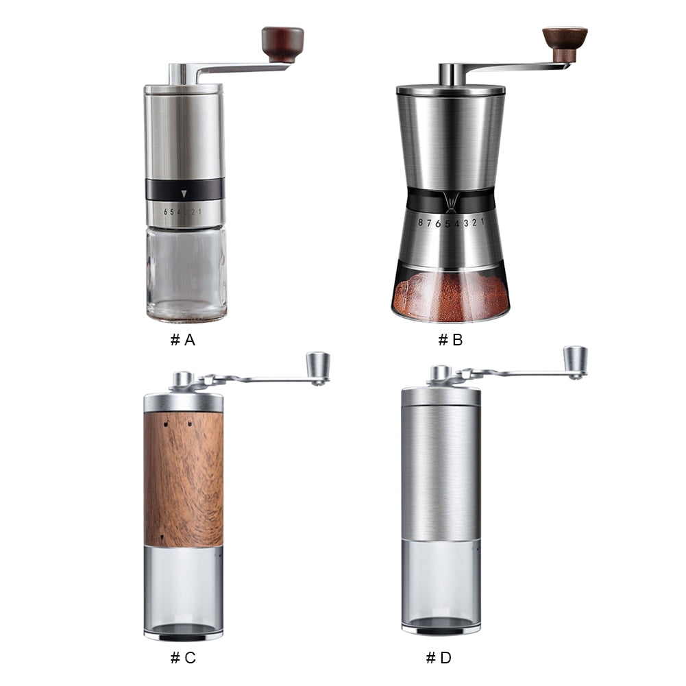 Hand Coffee Mill Stainless Steel Hand Coffee Grinder Ceramic Burr with Hand Crank Detachable for Home/Office/Camping/Traveling