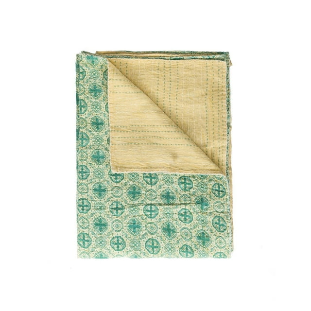 JETÉ EN COTON RÉTRO KANTHA 50"X70"