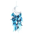 thumbnail image 3 of Colgante de pared de macramé bohemio, colgante de fondo, atrapasueños trenzado hecho a mano. Azul, 3 of 9