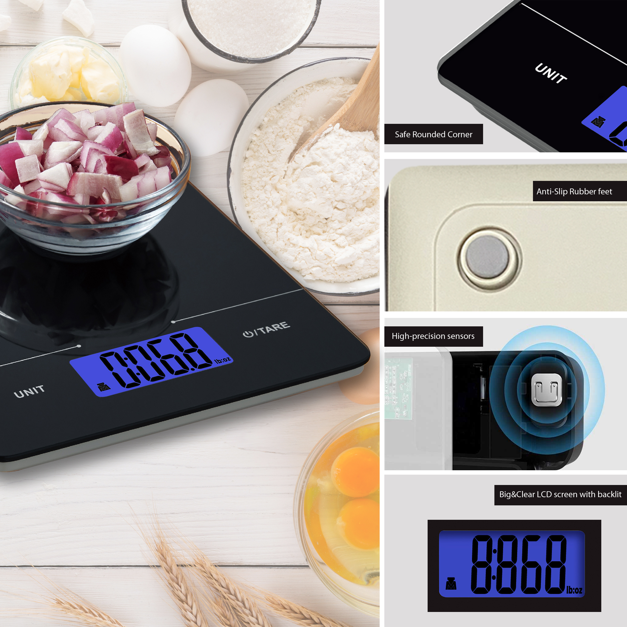 Mainstays Tempered Glass Digital Kitchen Scale photo 3