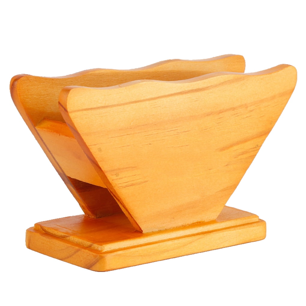 GeweYeeli Wooden Coffee Filter Holder Base Coffee Paper Storage Rack