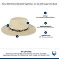 thumbnail image 4 of Karen Keith  Braided Toyo Fedora Sun Hat with Leopard Hat Band (Women), 4 of 4