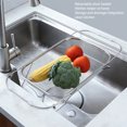 thumbnail image 4 of Expandable Dish Drying Rack, Stainless Steel Over Sink Dish Rack Large Capacity Retractable Dish Drainer Rack Sink Dish Drying Rack For Kitchen, 4 of 8