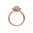thumbnail image 2 of 0.80 Ct Brilliant Pear Cut Natural Diamond Pear Halo Engagement Ring for her Solid 18K Rose Gold Size 5.5, 2 of 8