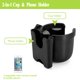 thumbnail image 3 of Portavasos para cochecitos con portavasos para manos, portavasos para bicicletas, portavasos universales para cochecitos Uppababy Nuna Doona, portavasos 2 en 1 para teléfono para cochecitos, bicicleta, 3 of 5