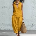 thumbnail image 3 of Spring/Summer Women's Simple Collared Shirt and Wide-Leg Pants Two-Piece Set, 3 of 6