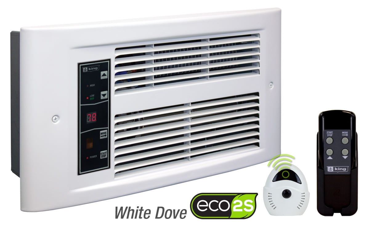 King Electric 1500W/120V 2Stage Wall Heater, White Dove, PX1215ECOWD