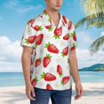 thumbnail image 3 of Strawberry Hawaiian Shirts For Men, Summer Short-Sleeve Relaxed-Fit Button-Down Shirts Xx-Large, 3 of 6