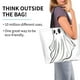 thumbnail image 2 of Balery Cute Ghost Simple Drawing Bolsa Tote Estilo Estético con Cremalleras, Bolsa de Hombro, Bolsa de Compras Grande y Plegable, 2 of 8