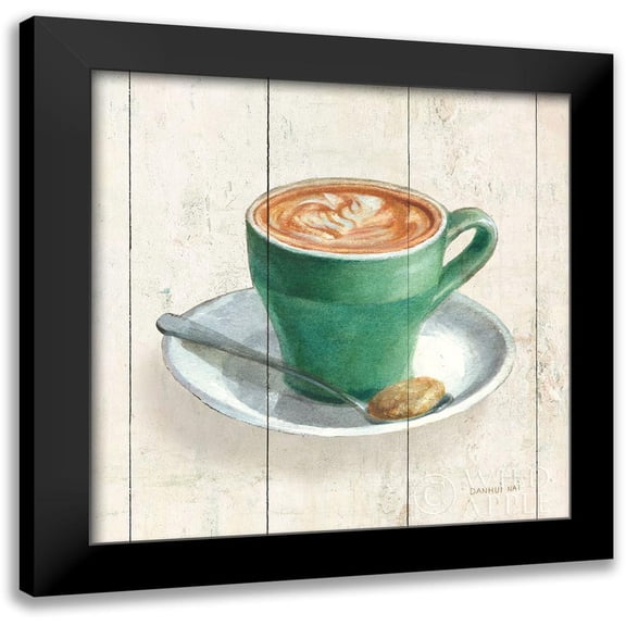 Nai, Danhui 12x12 Black Modern Framed Museum Art Print Titled - Wake Me Up Coffee II