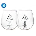 thumbnail image 6 of Sail Boat Wine Glass with 3D Sailboat and Nautical Anchor Design - 2 PC SET 650ml Large Stemless - Unique Sea-Themed Wine Stemware for Drinking Wine, Boating, and Sailing, 6 of 10