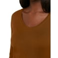 thumbnail image 6 of Hanes Originals Women’s Lightweight V-Neck Cotton Tee with Long Sleeves, Sizes XS-XXL, 6 of 8
