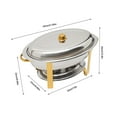 thumbnail image 2 of Denest 5.5L Chafing Dish Set Food Warmer Stainless Steel Buffet Set Catering Chafer Pan, 2 of 14