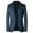 Navy, variant on Pedort Suits for Men Men's Slim Fit Suit, One Button Solid Jacket Pants Set(Navy,XL)