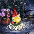 thumbnail image 6 of Waitmin Charming Solar Lights Gnome Statues LED Sunflower and Crackled Glass Globe, Ideal for Garden, Patio, Lawn Decor, and Unique Housewarming Gifts, 6 of 9