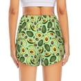 thumbnail image 2 of Lsque Avocado With Seeds Printed Women's Running Shorts with Liner Pockets,Elastic Quick Dry Workout Athletic Gym Yoga Shorts,Womens High Waist Shorts-Small, 2 of 9