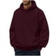 thumbnail image 2 of pstuiky mangas largas para hombre, Sudadera deportiva informal de color liso para hombre, con bolsillo y manga larga, con capucha y cierre a presión salir tops m, 2 of 9