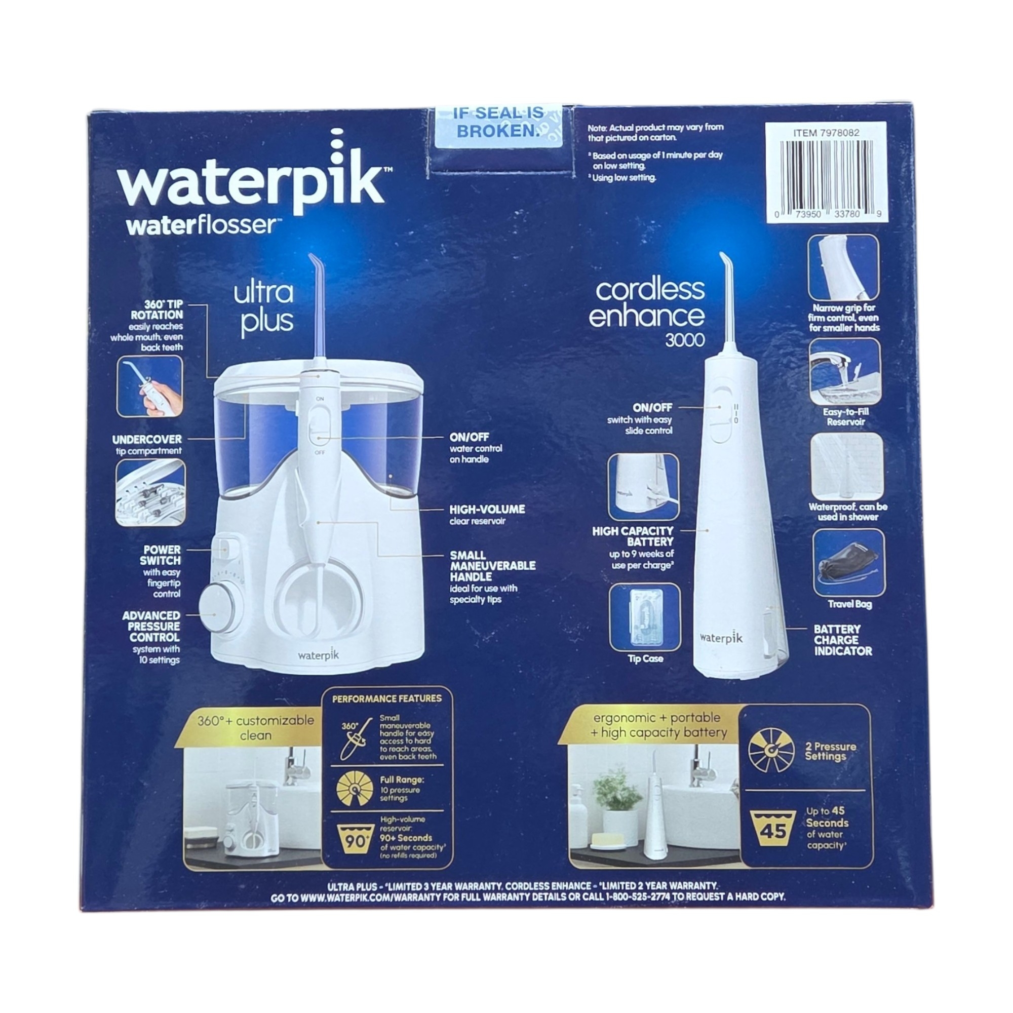 Waterpik Cordless Enhance 3000 + Ultra Plus Water Flosser Combo photo 3
