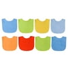 Neat Solutions 8 Count Multi-Color Solid Knit Terry Feeder Bib, Boy