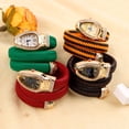 thumbnail image 3 of Reloj de serpiente de moda, creativo y distintivo, reloj de cuarzo para mujer, pulsera con correa de cuero con incrustaciones de diamantes, 3 of 6