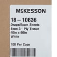 thumbnail image 4 of McKesson Drape Sheets - Disposable Medical Supplies, Tissue Paper Drapes for Physical Exams - White, 3-Ply, 60 in x 40 in, 100 Ct, 4 of 6