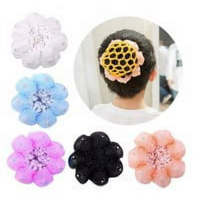 Maoww Accessoires de Danse pour Enfants Filet à Cheveux Filet à Fleurs Performance Boucleur Sac en Maille