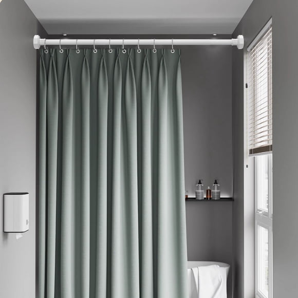 EGNMCR Closet Organizers and Storage, Telescopic Curtain Rod Stainless Steel Pole No Drilling Layout For Shower Curtains Clothes Drying And Space Optimization Stainless steel Telescopic rod