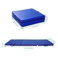 thumbnail image 2 of GoDecor 4.5' Folding Gymnastics Mat, 4.5' x 2' x 1.2"PU Leather Tumbling Mats, Blue, 2 of 7