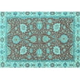 thumbnail image 1 of Ahgly Company Indoor Rectangle Oriental Light Blue Modern Area Rugs, 7' x 9', 1 of 4