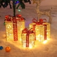 thumbnail image 4 of ITFABS Christmas Decoration Lighted Gift Box, Wrought Iron Christmas Layout, 4 of 4