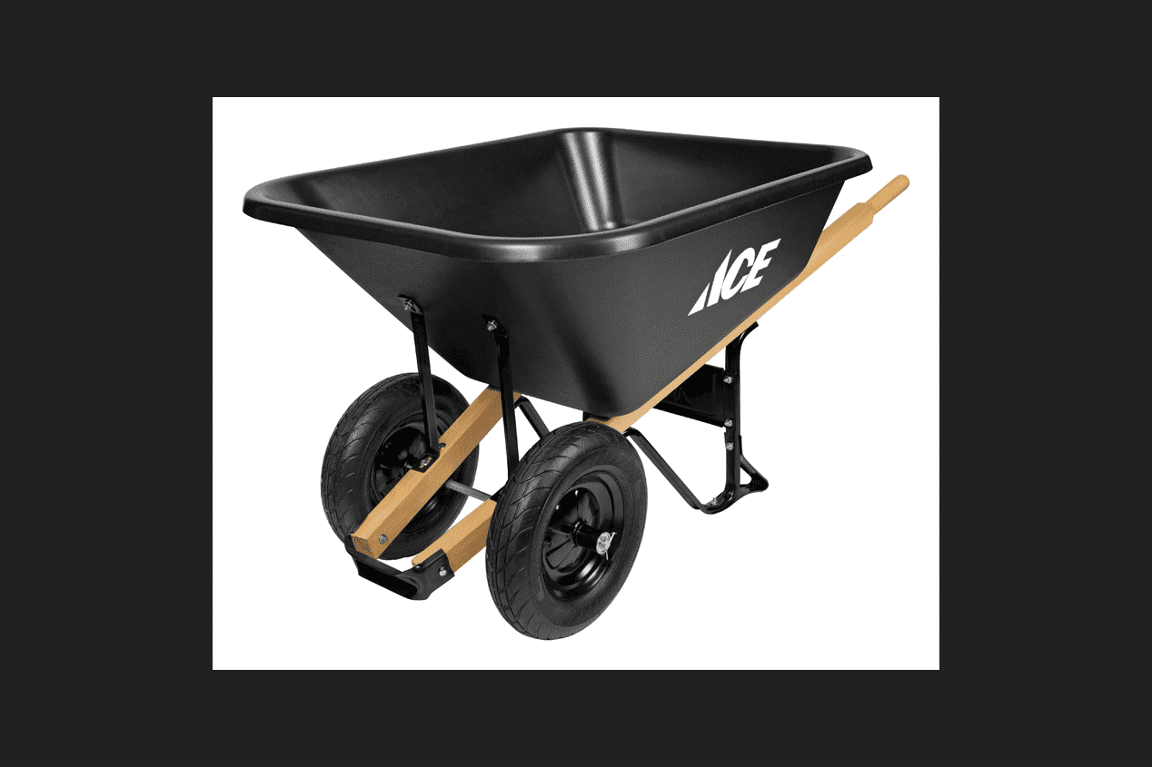 Ace Poly Dual Wheel Wheelbarrow 8 cu. ft.
