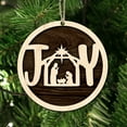 thumbnail image 5 of Vrorvz Wooden Nativity Hanging Ornament Christmas Decorations Christmas Ornaments Close Nature Wood Craft Crackproof Polished Indoor Centerpiece Mantel 3.9In Brown, 5 of 7