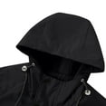 thumbnail image 4 of RYDCOT Men's Hooded Jacket Outdoor Waterproof Lightweight Windproof Long Sleeved Hooded Workwear Jacket Black, 4 of 8