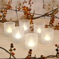 thumbnail image 6 of LumaBase Frosted Votives with Battery Operated LED Lights - Set of 6 (Amber), 6 of 11