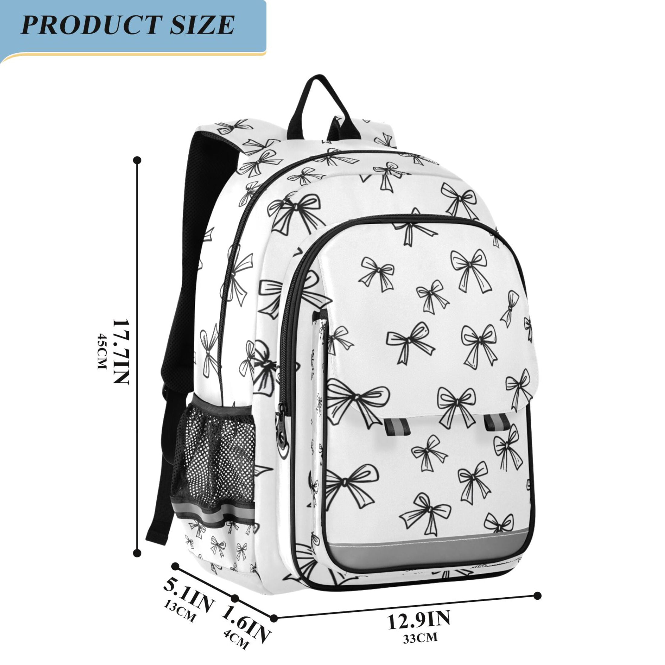 ALAZA Line Bows Laptop Backpack Purse Travel Bag Casual School Bookbag Rucksack for Women Men