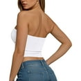 thumbnail image 5 of Besolor Womens Summer Tube Tops Strapless Backless Basic Going out Crop Tops Girls Sleeveless Bandeau Clothes 2 Pack, 5 of 8