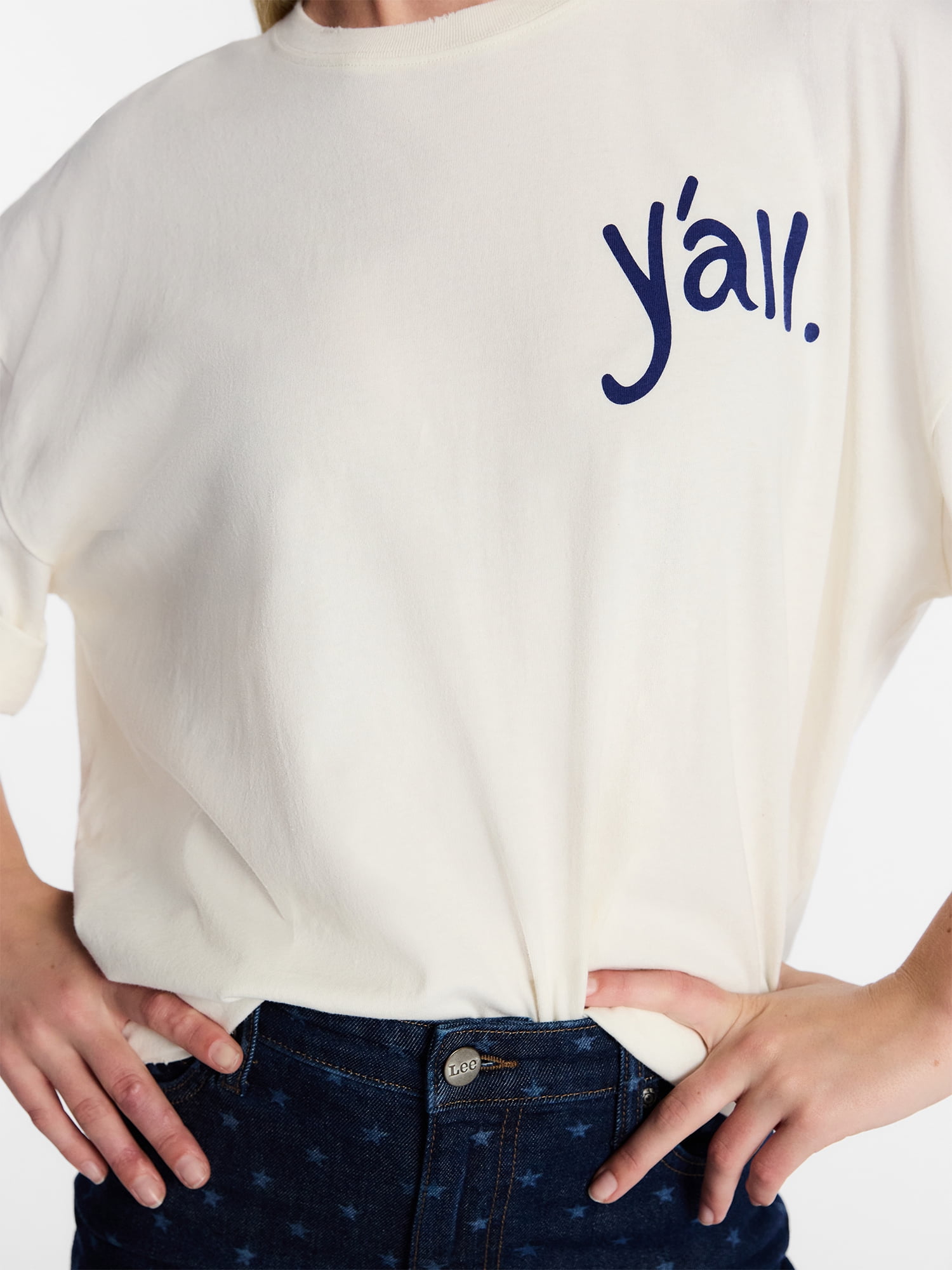 Kacey Lee Women's Y'all Women's Graphic Tee with Short Sleeves, Sizes XS-XXL