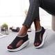 thumbnail image 5 of Zapatos planos de moda para mujer, sandalias informales de tacón de cuña hueca, zapatos de talla grande Wmkox8yii shjk4285, 5 of 6