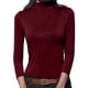 thumbnail image 2 of HongQid Women's Long Sleeve Mock Turtleneck Shirts 2025 Fleece Lined Base Layer Slim Fit Thermal Underwear Tops, 2 of 6