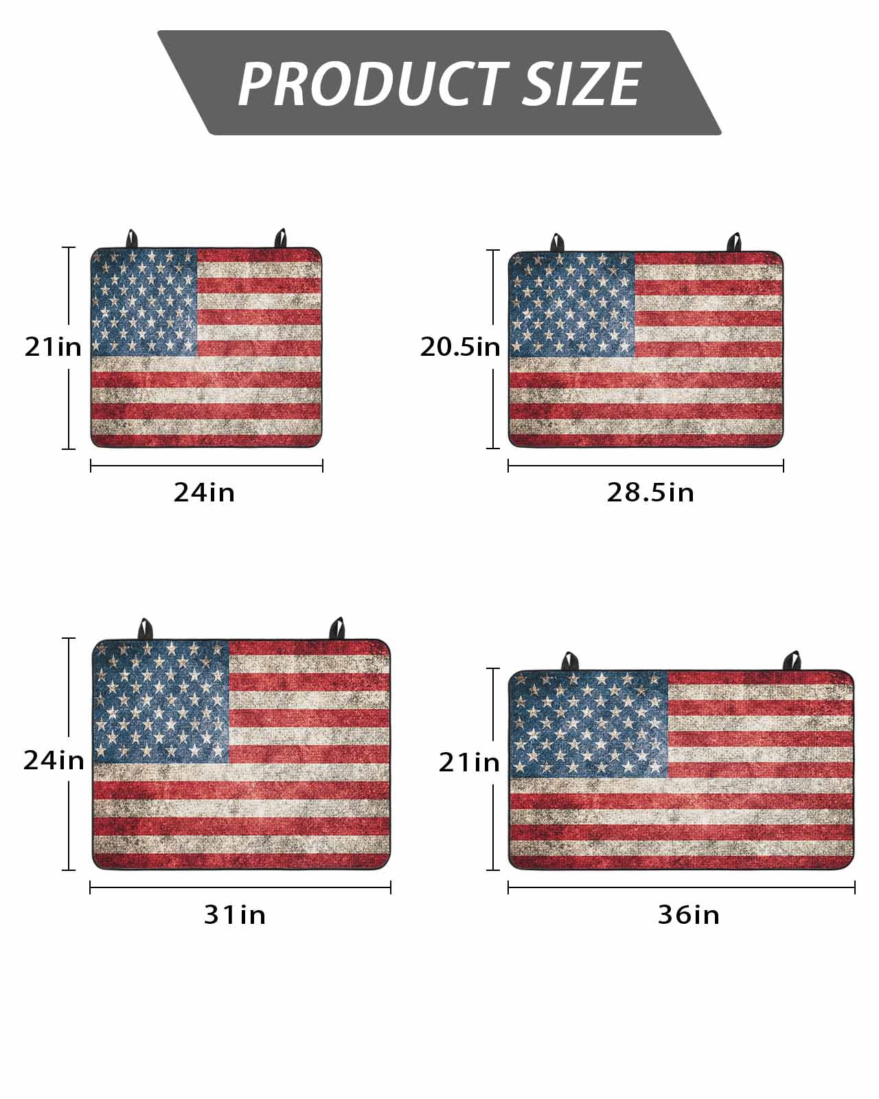 Stove Top Covers for Electric Stove, American Flag Glass Stovetop Cover Protector, Vintage Blue Red USA Flag Induction Cooktop Protector Oven Mat for Kitchen Countertop 24"x21"