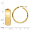 thumbnail image 3 of Leslie's Real 14kt Yellow Gold 8mm High Polished Hoop Earrings; for Adults and Teens; for Women and Men, 3 of 3