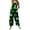 Green-A, variant on Saint Patrick's Day Overalls for Women Loose Fit Jumpsuit Plus Sizes Checkered Straight Leg Pants Stretch Bib Coveralls