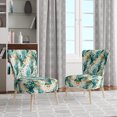 thumbnail image 2 of Designart "Emerald Rhapsody" Teal Abstract Upholstered Accent Chair - Modern Arm Chair For Bedroom, 2 of 7
