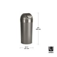 thumbnail image 3 of Umbra 16 gal Venti Plastic Swing Top Lid Kitchen Trash Can, Pewter, 3 of 16