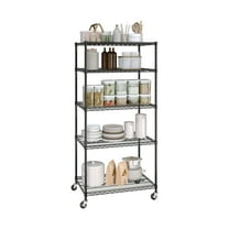 Seville Classics UltraDurable® 5-Tier NSF Steel Wire Shelving, 36" W x 24" D, Black