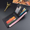 thumbnail image 4 of Man Billfold Leather Wallet Multifunctional Small Purse Zippered Coin Purse Holder Fashion Multi Pocket Wallet, 4 of 6