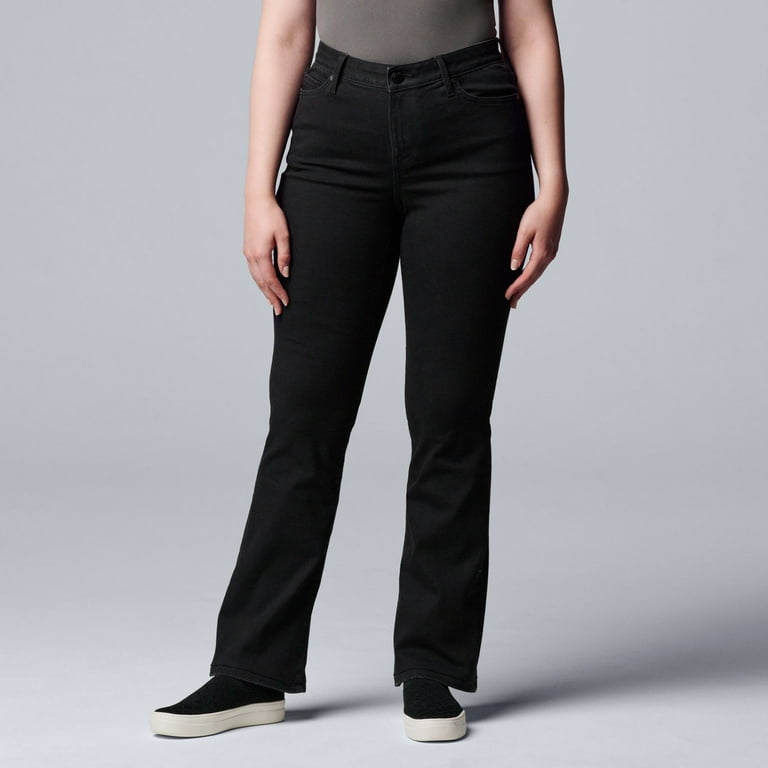 Women s Simply Vera Vera Wang Stretch Bootcut Jeans Color Dublin Size 12 LONG Walmart